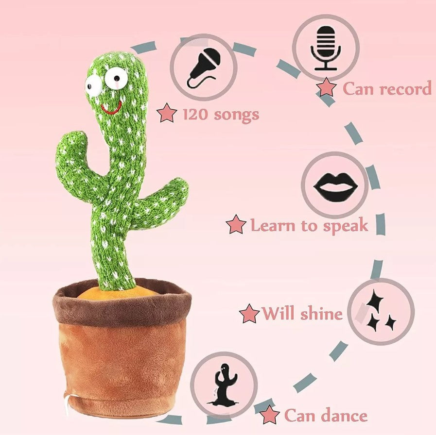 Juguete Cactus Bailarin Imita Voz