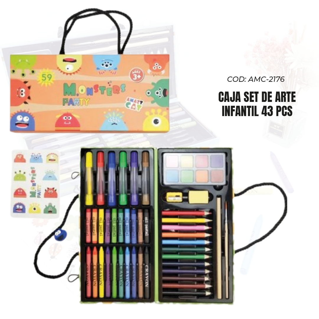 Caja Set De Arte Infantil 43 Pcs